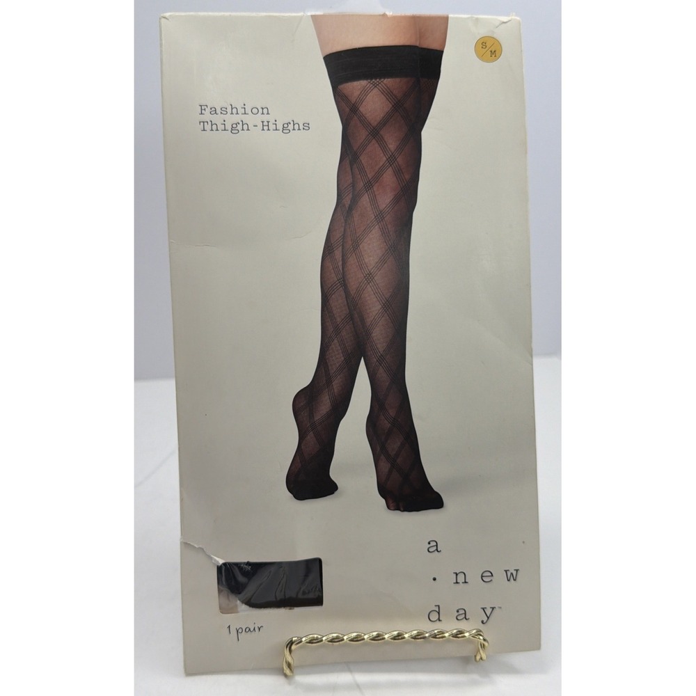 A New Day Ebony Fashion Thigh-Highs Small Medium NWT
